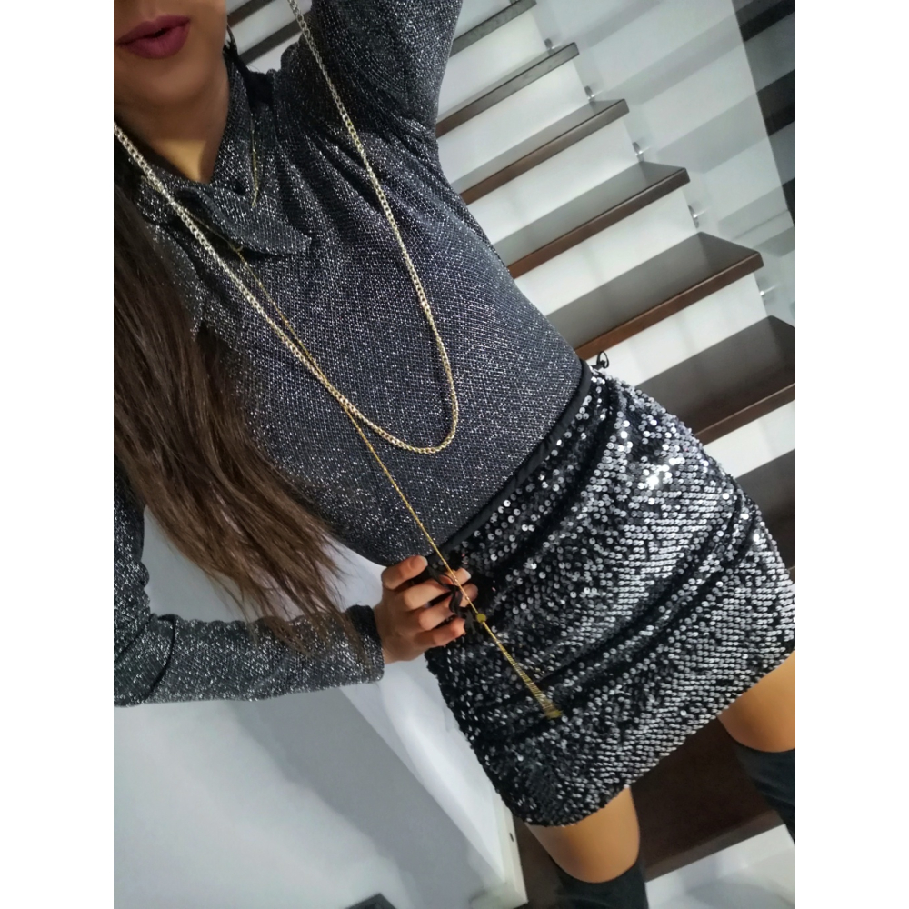 BODY BROKATOWE KOKARDA SILVER