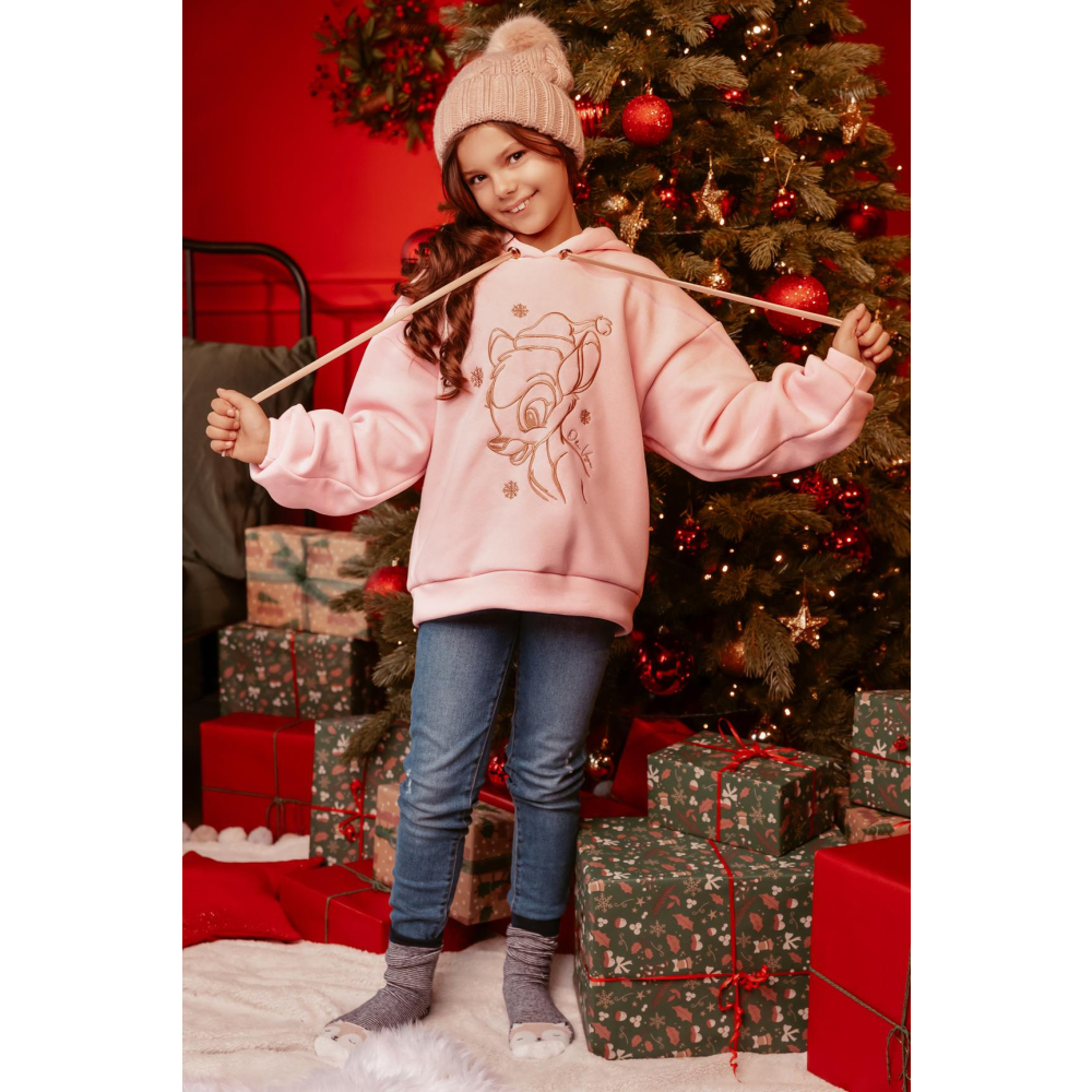 BLUZA DZIECIĘCA MOM & KID HOODIE PUDER