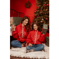 BLUZA DZIECIĘCA MOM & KID HOODIE RED