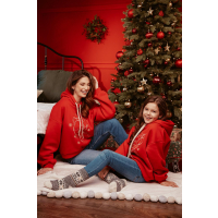 BLUZA DZIECIĘCA MOM & KID HOODIE RED