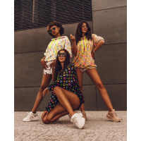 BLUZA NEON PRINT ECRU