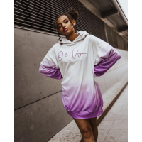BLUZA RAINBOW WHITE-LILA
