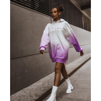 BLUZA RAINBOW WHITE-LILA