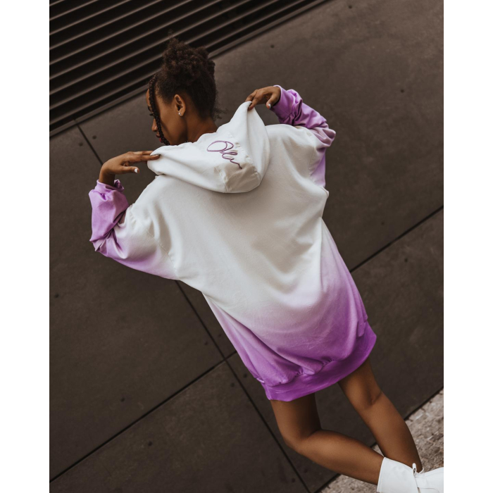BLUZA RAINBOW WHITE-LILA