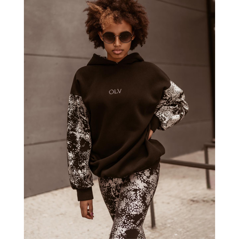 BLUZA WILD SNAKE BLACK-SILVER