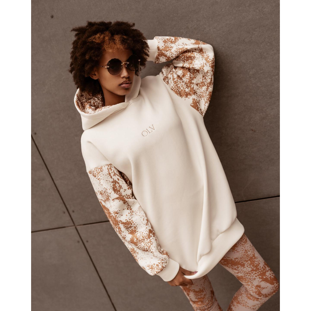 BLUZA WILD SNAKE ECRU-MIEDZIANY