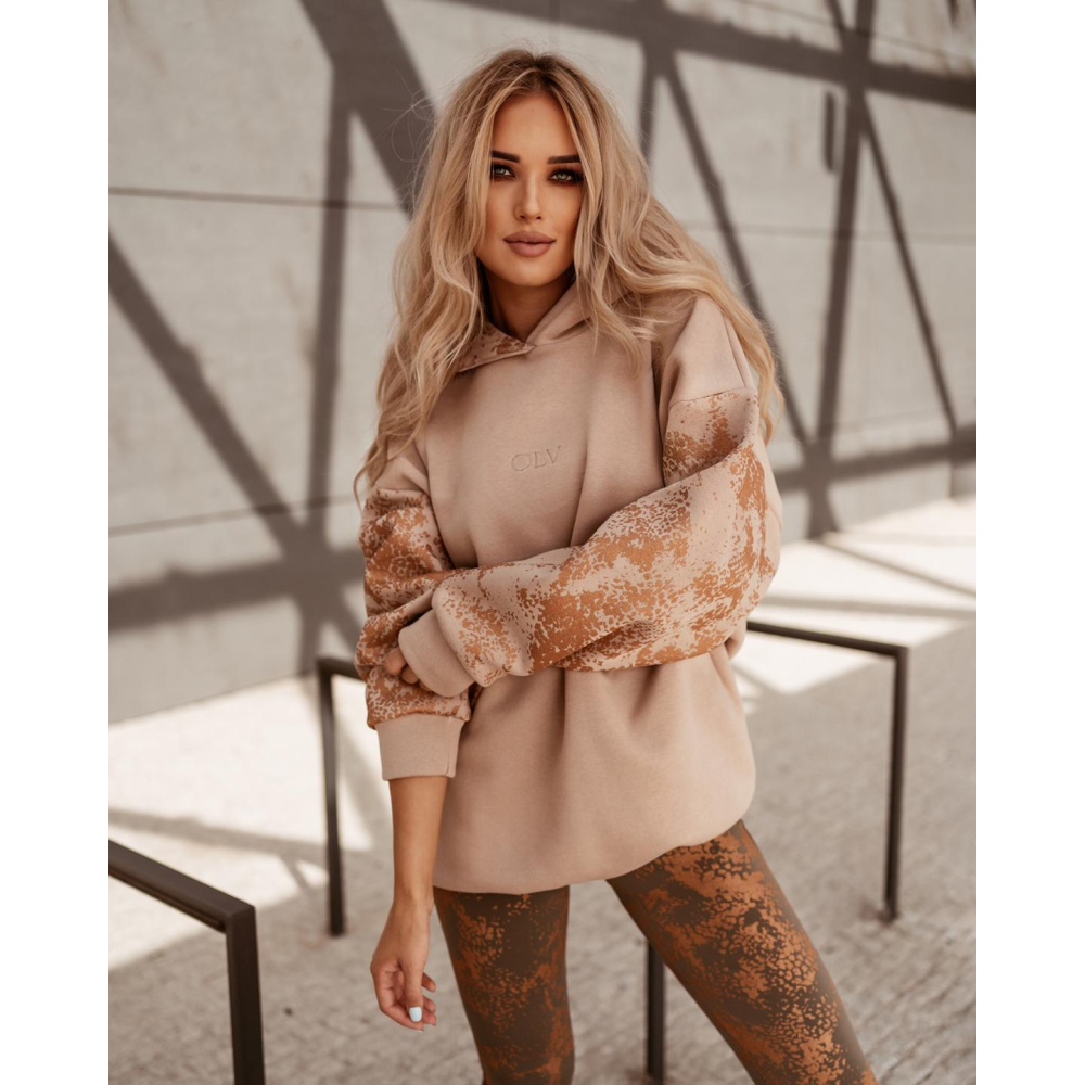 BLUZA WILD SNAKE BEŻ-MIEDZ