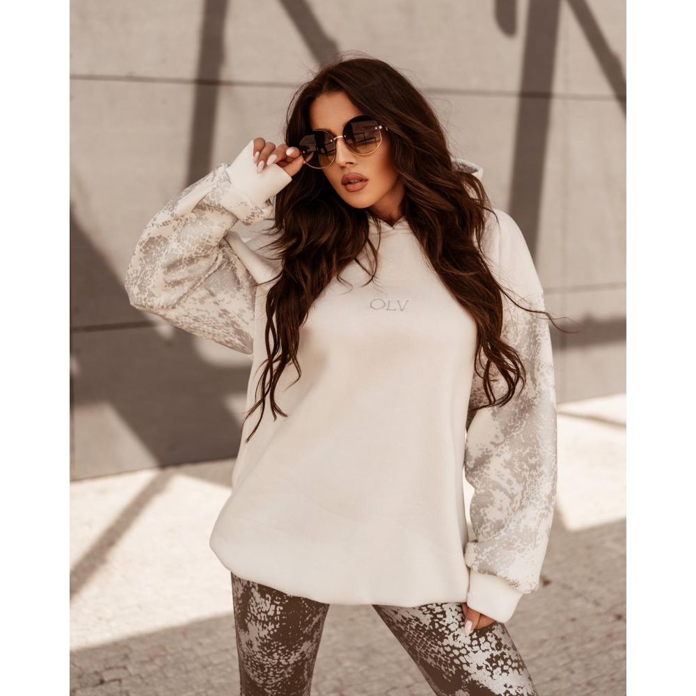 BLUZA WILD SNAKE ECRU-SILVER