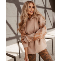 BLUZA WILD SNAKE BEŻ-MIEDZ