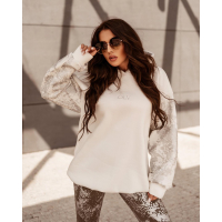 BLUZA WILD SNAKE ECRU-SILVER