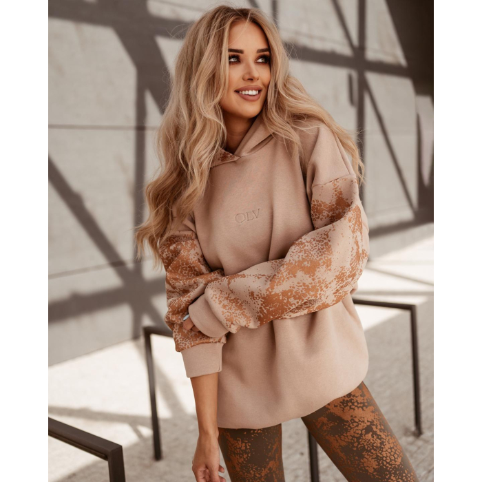 BLUZA WILD SNAKE BEŻ-MIEDZ