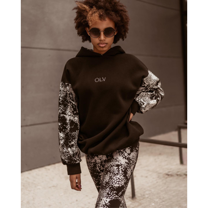 BLUZA WILD SNAKE BLACK-SILVER