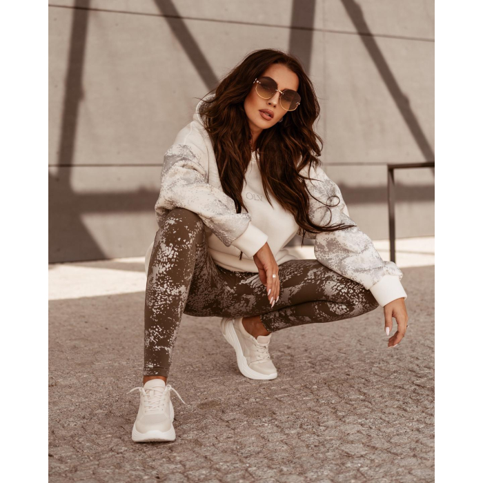 BLUZA WILD SNAKE ECRU-SILVER