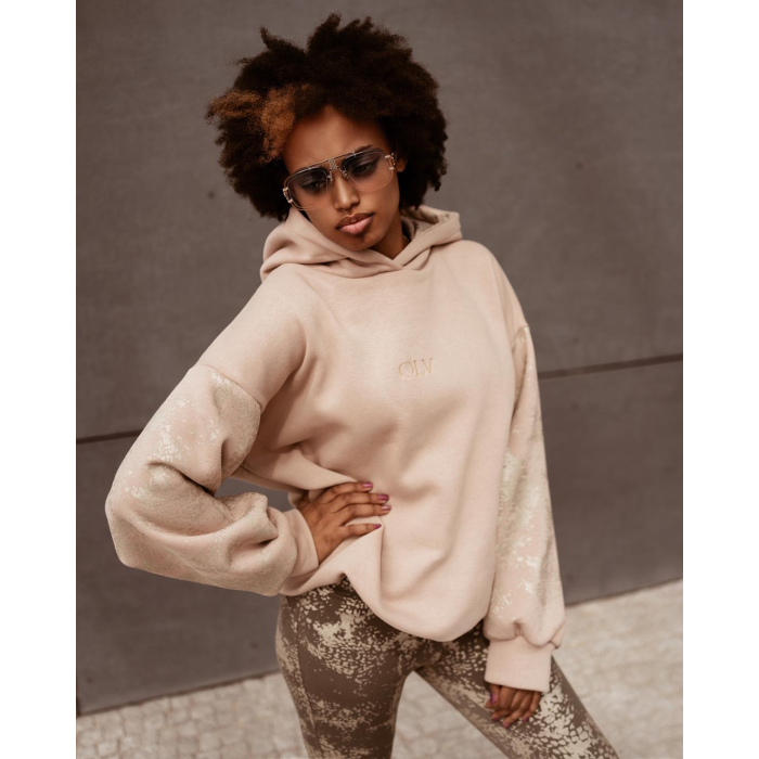 BLUZA WILD SNAKE BEŻ-GOLD