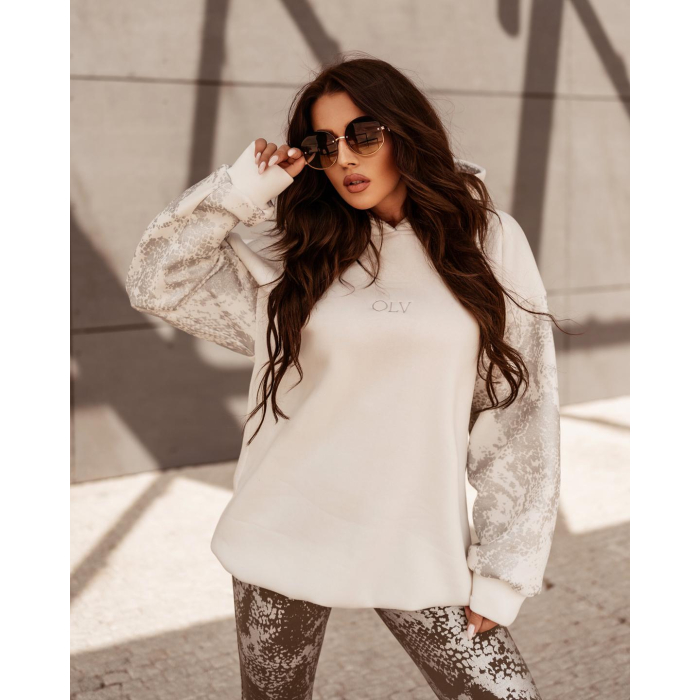 BLUZA WILD SNAKE ECRU-SILVER