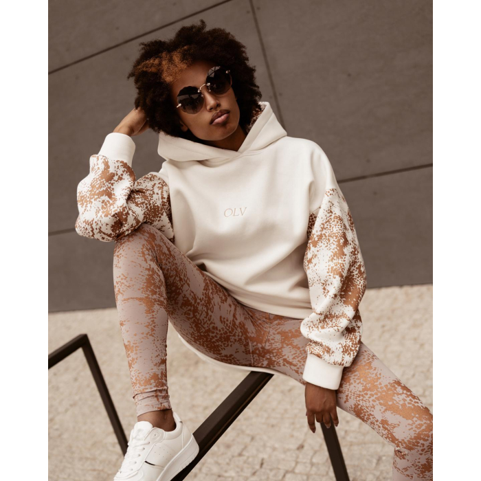 BLUZA WILD SNAKE ECRU-MIEDZIANY