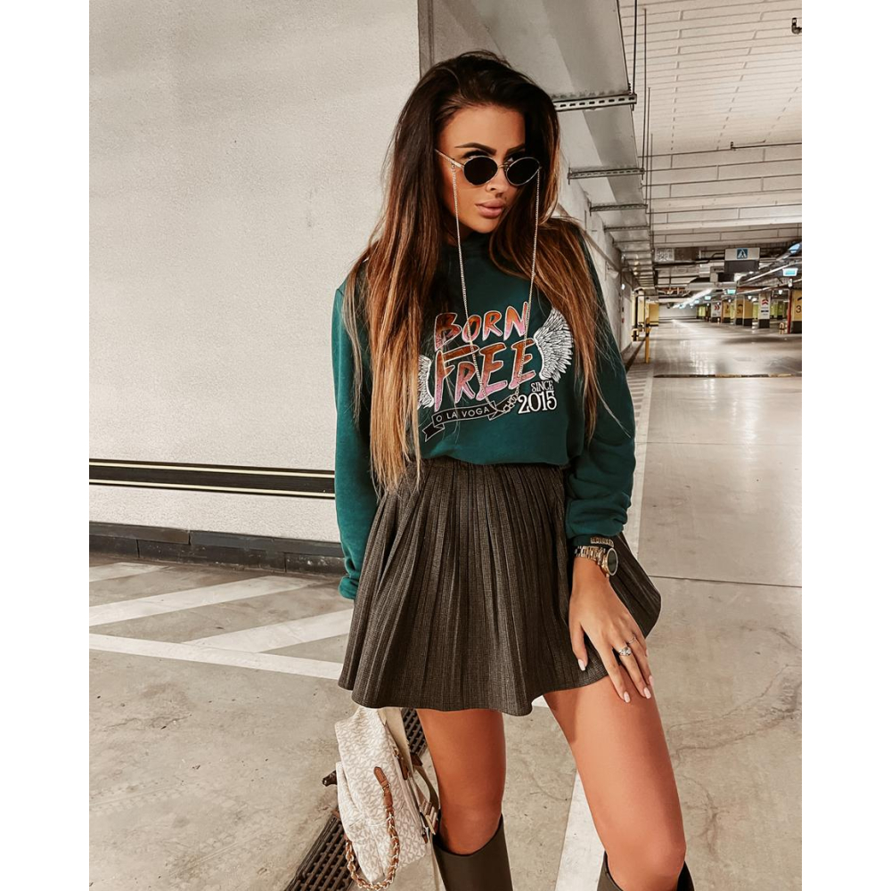 BLUZA WINGS OF WOMAN BUTELKOWA ZIELEŃ