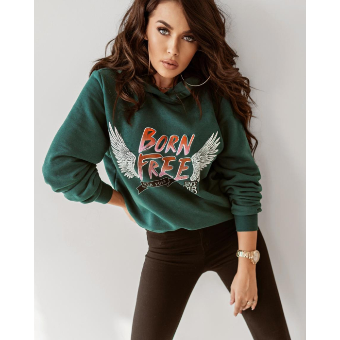 BLUZA WINGS OF WOMAN BUTELKOWA ZIELEŃ