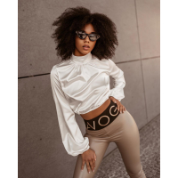 BLUZKA KOSZULA SATYNOWA ELEGANCE WOMAN ECRU