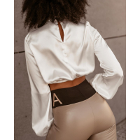 BLUZKA KOSZULA SATYNOWA ELEGANCE WOMAN ECRU