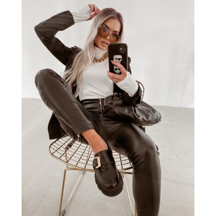 SPODNIE NICE ZIPPERS BLACK