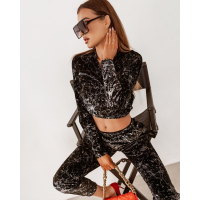 KOMPLET DRES MARBLED SET BLACK