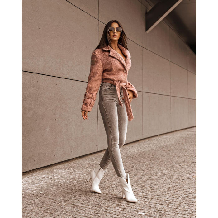 KURTKA LAMB JACKET DARK PINK