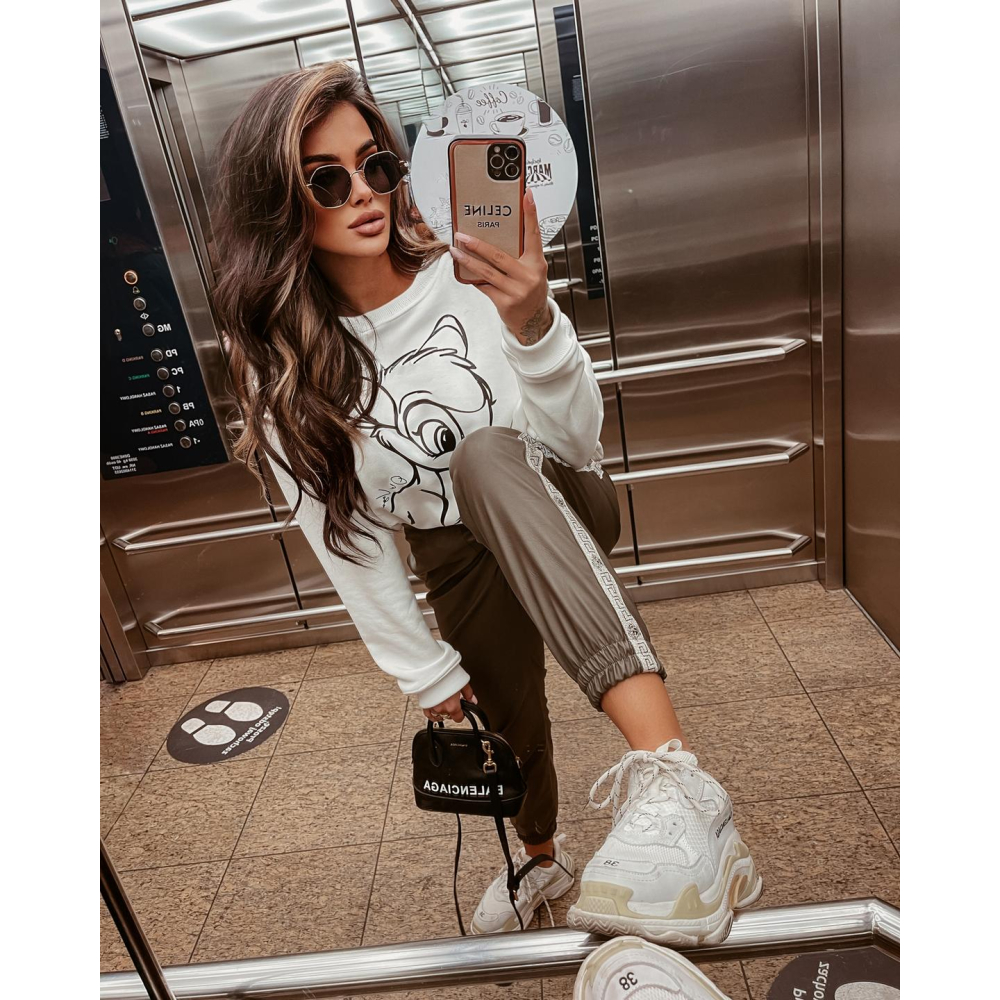 SPODNIE BLING STRIPE KHAKI