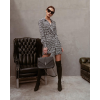 SUKIENKA CLASSIC EVENING BLACK-ECRU