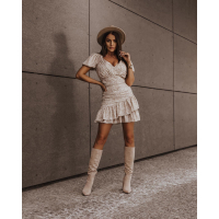 SUKIENKA FALL DRESS ECRU FLOWER