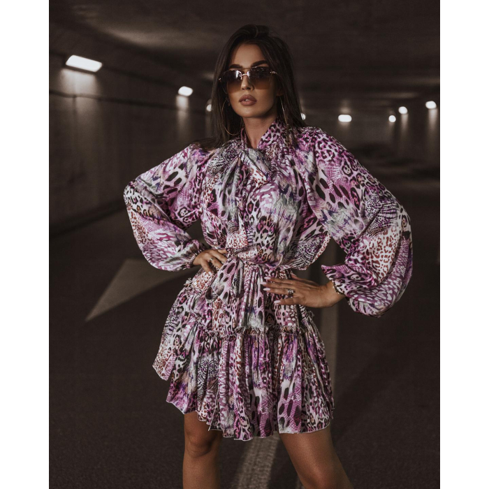 SUKIENKA SICILIAN DRESS SNAKE FIOLET
