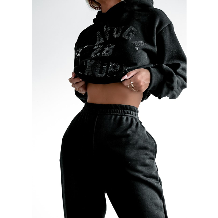 KOMPLET DRES BLACK BLING BLACK