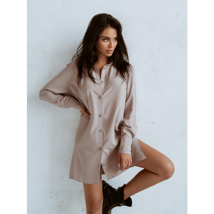 KOSZULA LONG SHIRT BEŻ