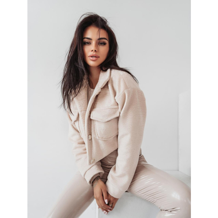 KURTKA GOLD PIN ECRU
