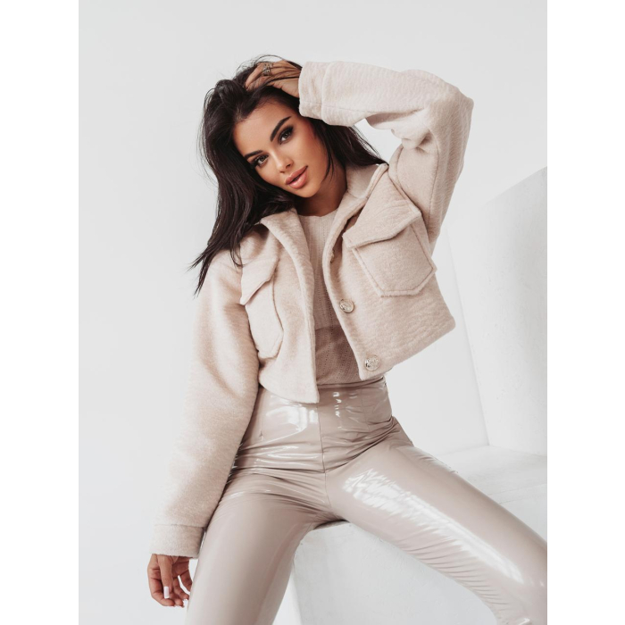 KURTKA GOLD PIN ECRU