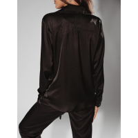 PIŻAMA DAMSKIA SATYNOWA CHIC SATIN BLACK