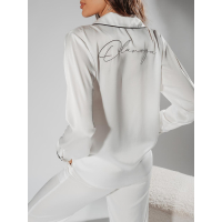 PIŻAMA DAMSKIA SATYNOWA CHIC SATIN ECRU