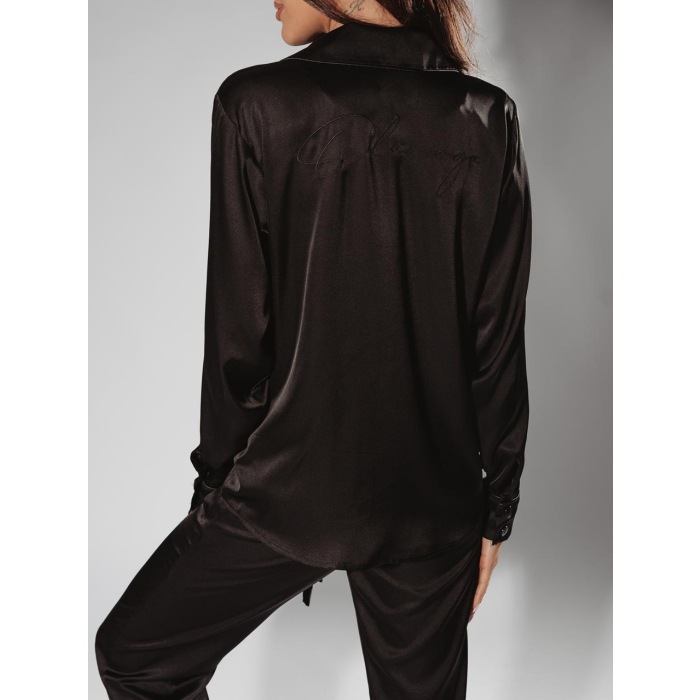 PIŻAMA DAMSKIA SATYNOWA CHIC SATIN BLACK