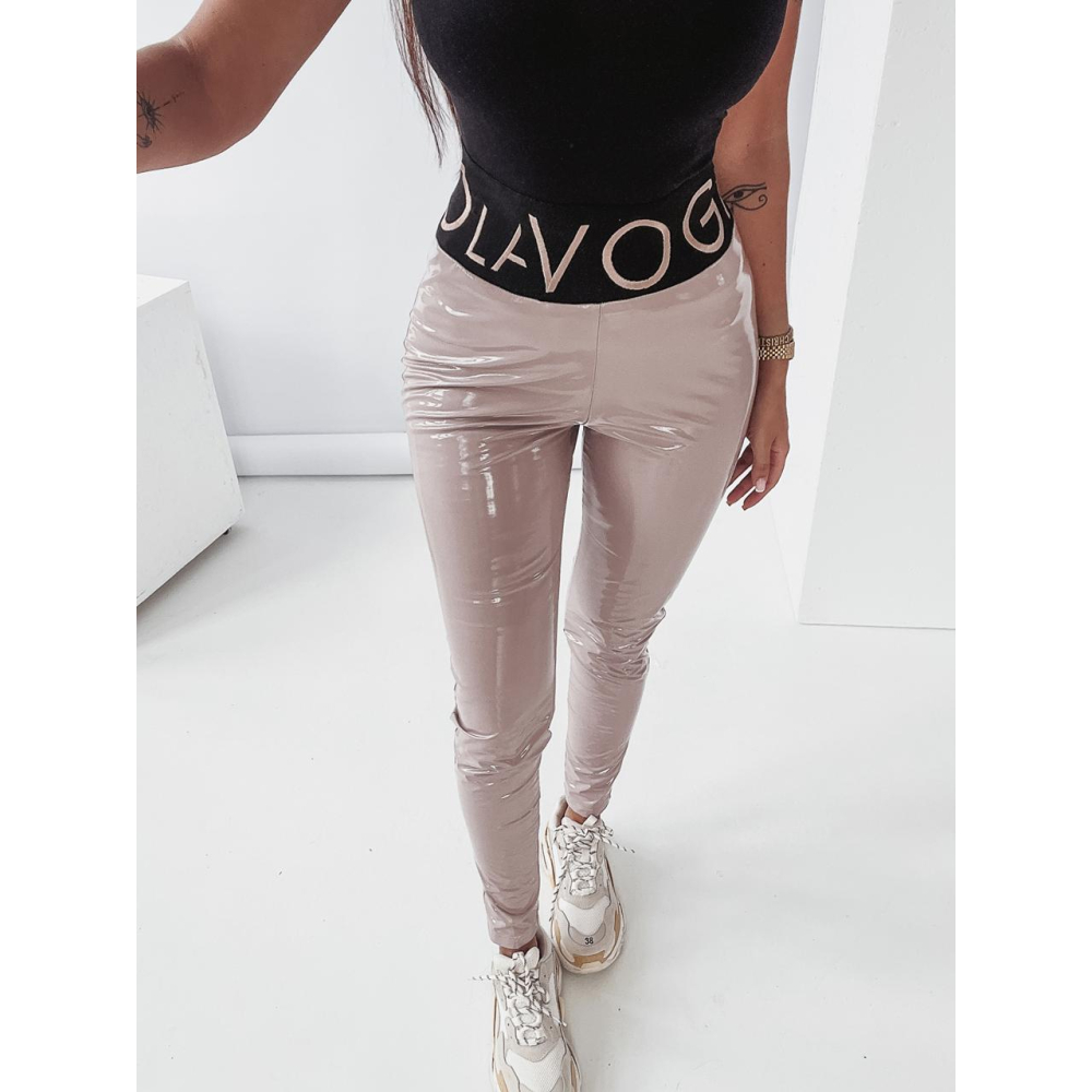 SPODNIE LEGGINSY OLAVOGA LATEX DARK BABY PINK