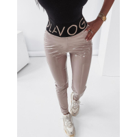 SPODNIE LEGGINSY OLAVOGA LATEX BEŻ