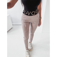SPODNIE LEGGINSY OLAVOGA LATEX DARK BABY PINK