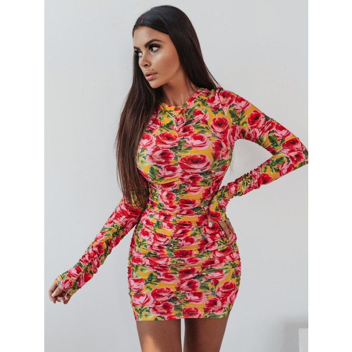 SUKIENKA FLORAL FANTASY YELLOW