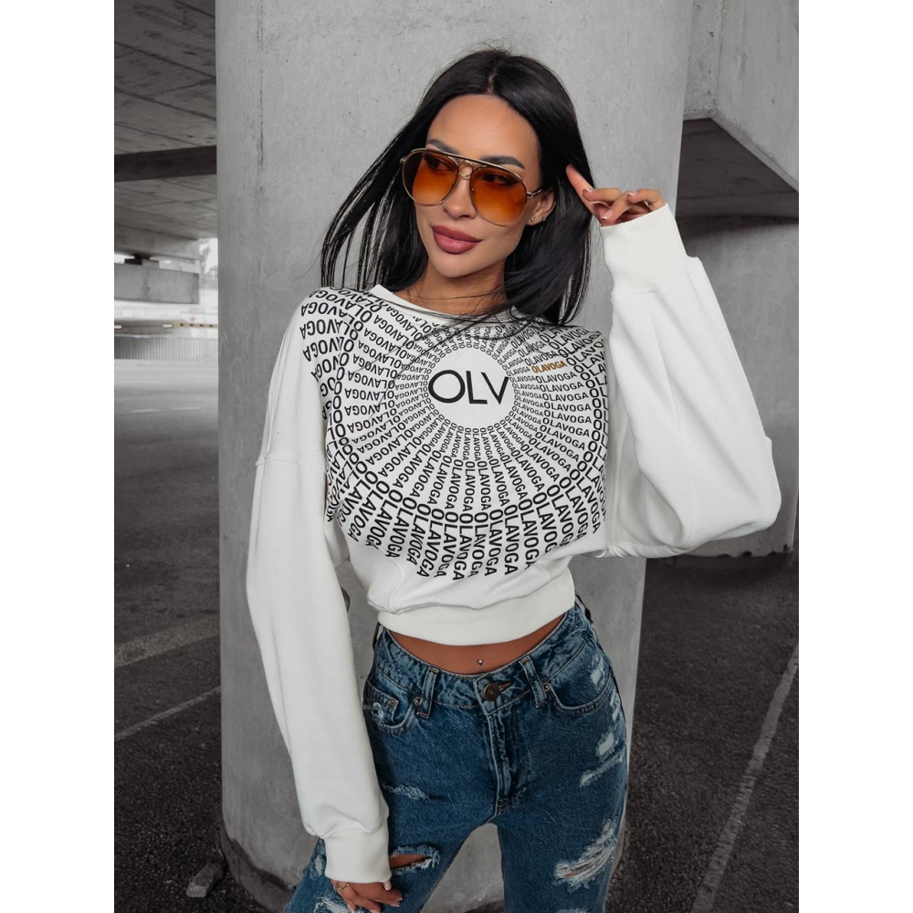 BLUZA BAWEŁNIANA TANES OFF WHITE