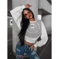 BLUZA BAWEŁNIANA TANES OFF WHITE