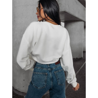 BLUZA BAWEŁNIANA TANES OFF WHITE