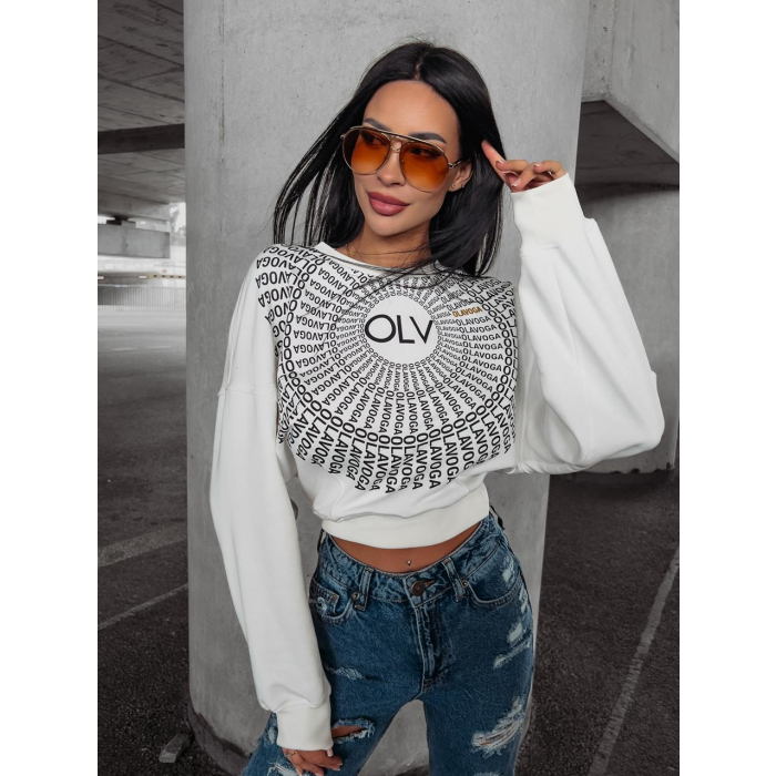 BLUZA BAWEŁNIANA TANES OFF WHITE