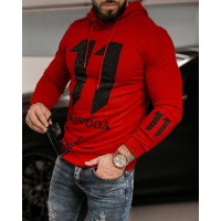 BLUZA BAWEŁNIANA UNISEX Z KAPTUREM 11 CEKINOWA OLAVOGA NUKUS BORDO