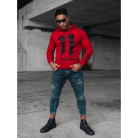 BLUZA BAWEŁNIANA UNISEX Z KAPTUREM 11 CEKINOWA OLAVOGA NUKUS BORDO