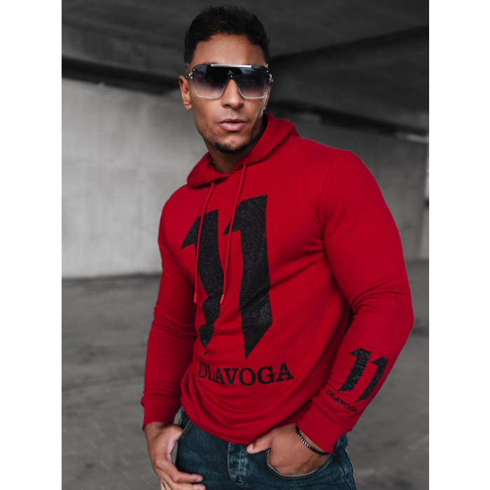 BLUZA BAWEŁNIANA UNISEX Z KAPTUREM 11 CEKINOWA OLAVOGA NUKUS BORDO