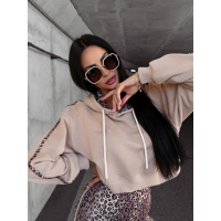BLUZA BAWEŁNIANA Z PRINTEM ZWIERZĘCYM JULIE BEIGE